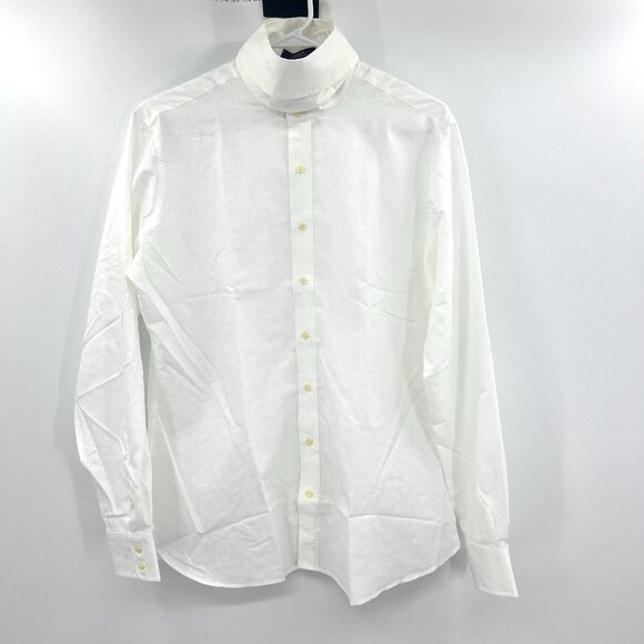NWT Saddlers Row Essex Classics White Floral Equestrian Shirt with Collars 44 - Picture 1 of 5